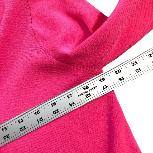 Studio I Viscose Knit‎ One Button Fuchsia Pink Cardigan, Size 12 - Picture 3 of 9